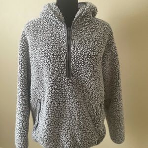 Eddie Bauer Fireside Plush Fleece 1/4 zip, women’s medium, gray